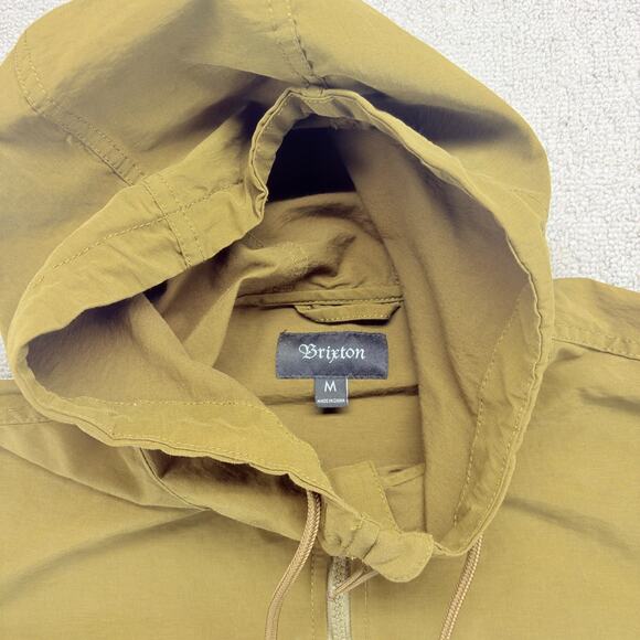 Brixton Patrol Anorak Jacket Men's Medium Olive Green 1/4 Zip Kangaroo Pocket - Picture 3 of 7